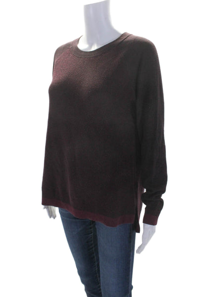 Rag & Bone Jean Womens Wool Waffle Knit Long Sleeve Thermal Shirt Red Size L