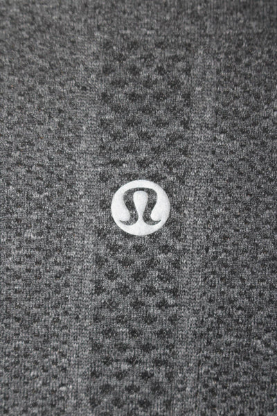 Lululemon Womens Fitted Long Sleeve Thumbhole Crewneck Active Top Gray Size 8