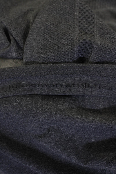 Lululemon Womens Fitted Long Sleeve Thumbhole Crewneck Active Top Gray Size 8