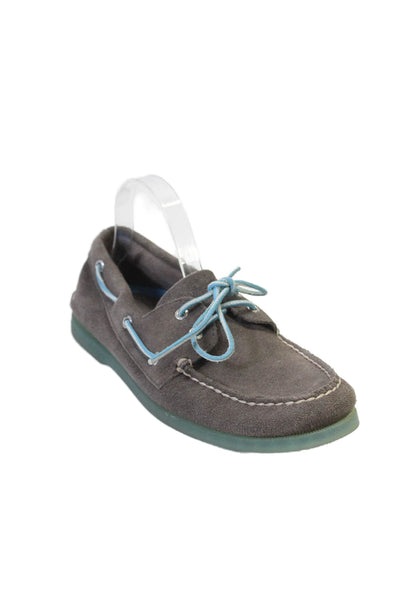 Milly For Sperry Top-Sider Mens Suede Apron Toe Slip on Loafers Gray Size 11.5