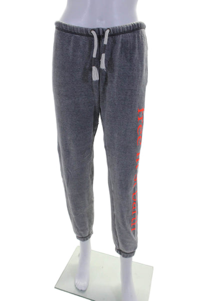 Free St. Barth Womens Drawstring Waist Mid Rise Sweatpants Gray Size Small