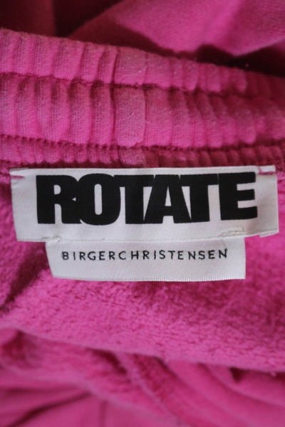 Birger Christensen Rotate Womens Sweatpants Pink Cotton Size Extra Small