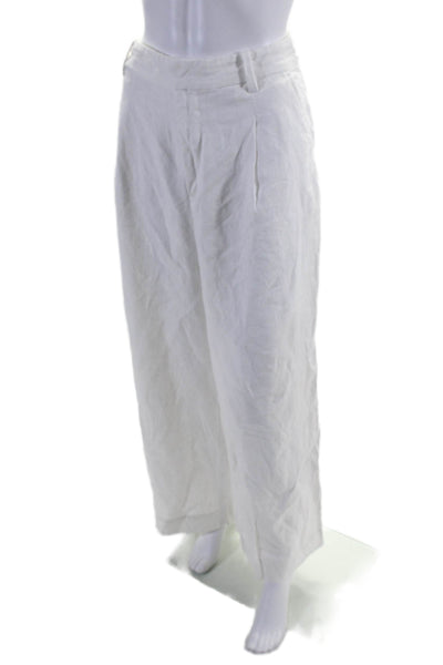 Madewell Womens Button Down Cropped Top Wide Leg Pants Set White Size 12