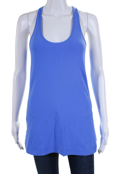 Lululemon Womens Scoop Neck Racerback Stretch Tank Top Blue Size 8