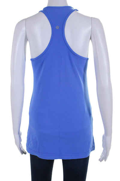 Lululemon Womens Scoop Neck Racerback Stretch Tank Top Blue Size 8