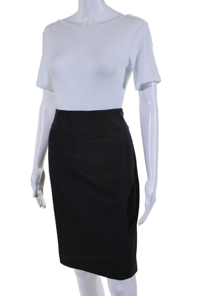 Ted Baker London Womens Side Zip Knee Length Pencil Skirt Black Size 4