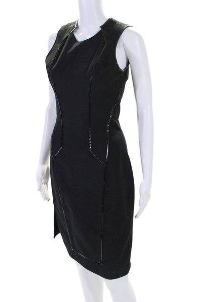 Helmut Lang Womens Angora Sleeveless Crew Neck Dress Dress Black Size 4