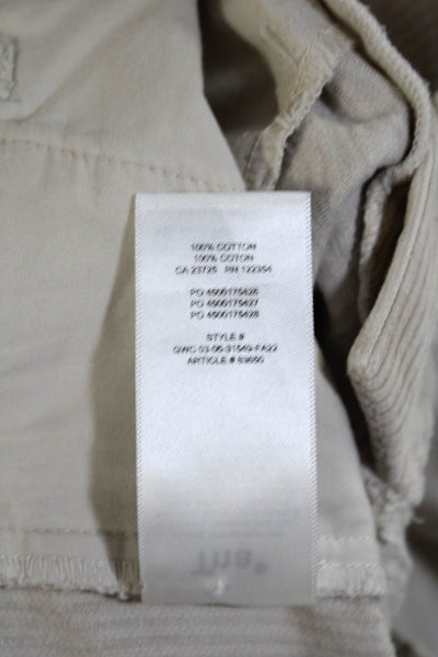 TNA Womens Cotton Beige Corduroy High Rise Straight Leg Pants Size 00