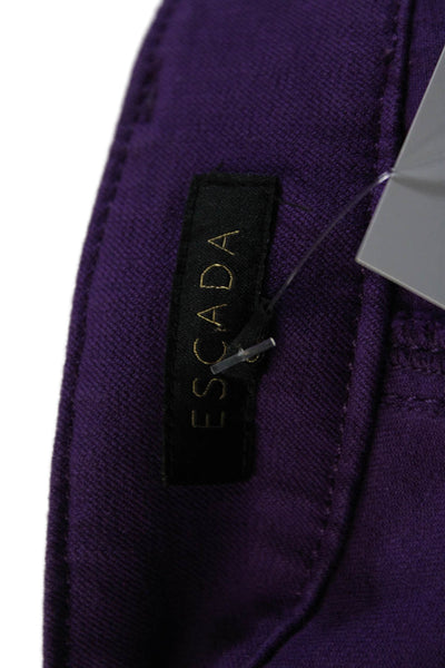 Escada Womens Cotton 4 Pocket Mid-Rise Button Close Skinny Jeans Purple Size 36