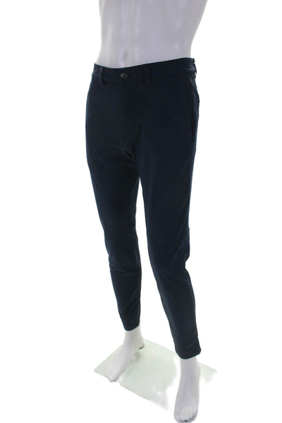 Lululemon Mens Buttoned Zippered Slip-On Skinny Leg Dress Pants Navy Size M