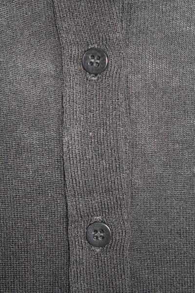 Bailey 44 Women's Round Neck Long Sleeves Button Down Cardigan Black Size S