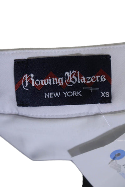 Rowing Blazers Womens Box Pleated Lined Side Zip Short Tennis Skirt White Size S