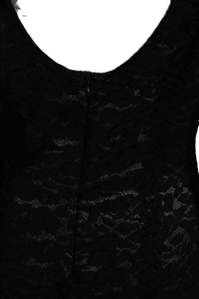 Beckley By Melissa Womens Lace Round Neck Long Sleeve Dress Black Size 8