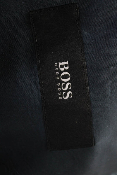 Boss Hugo Boss Mens Two Button Blazer Jacket Navy Blue Wool Size 40 Regular