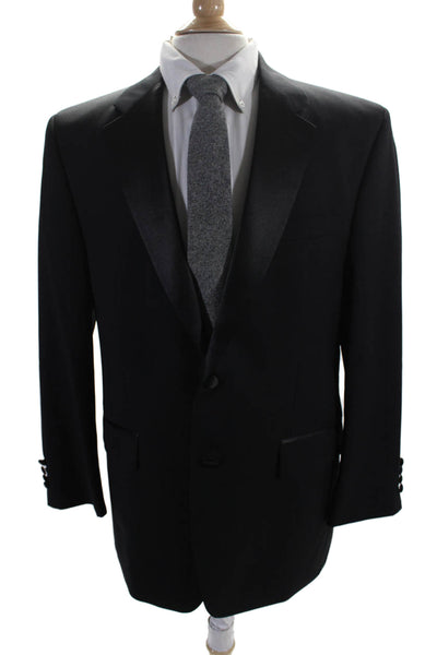 Ralph Ralph Lauren Mens Tuxedo Blazer Jacket Black Wool Size 42 Regular