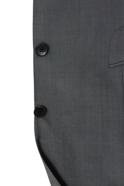 DUCHAMP Mens Two Button Classic Lapel Tailored Fit Blazer Jacket Gray Size 40