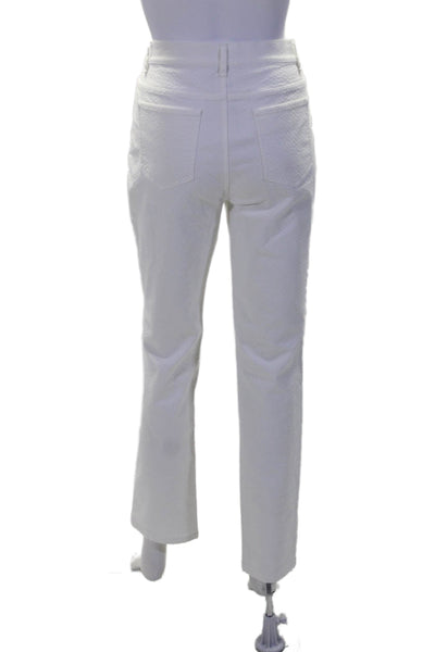 Lafayette 148 New York Women's Button Clouse Straight Leg Pants White Size 6