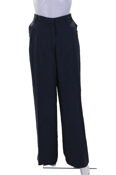 Zac Posen Womens Dark Blue High Rise Pleated Wide Leg Dress Pants Size 6