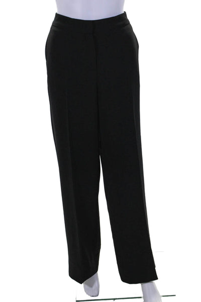 Escada Womens Black High Rise Pleated Wide Leg Dress Pants Size 38