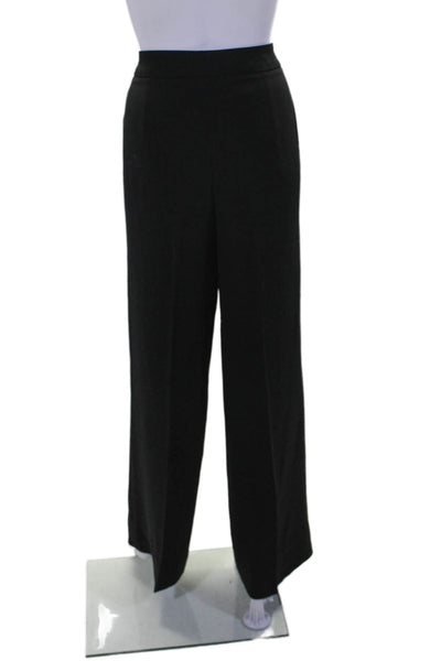 Escada Womens Black High Rise Pleated Wide Leg Dress Pants Size 38