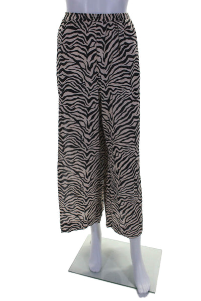 Sanctuary Women's Long Sleeves Wrap Two Piece Pants Set Animal Print Size M