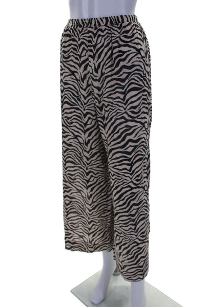 Sanctuary Women's Long Sleeves Wrap Two Piece Pants Set Animal Print Size M