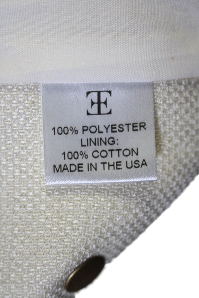 Ellsworth & Ivey Women's Round Neck Long Sleeves Button Up Cape Beige Size S