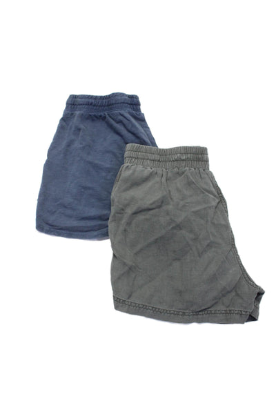 Splendid Womens Drawstring Waist Shorts Blue Gray Cotton Blend Size Small Lot 2