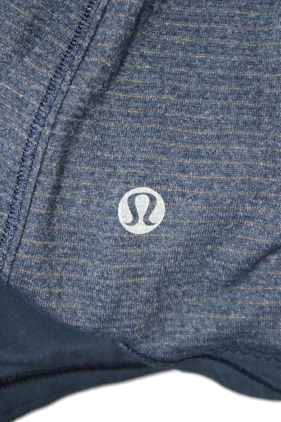 Lululemon Womens V Neck Long Sleeve Athletic Top Blue Size Large