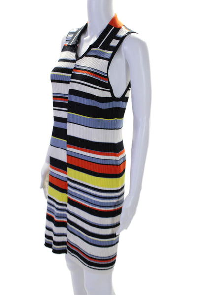 Rag & Bone Womens Collared V Neck Sleeveless Long Dress Multicolor Medium