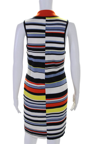 Rag & Bone Womens Collared V Neck Sleeveless Long Dress Multicolor Medium