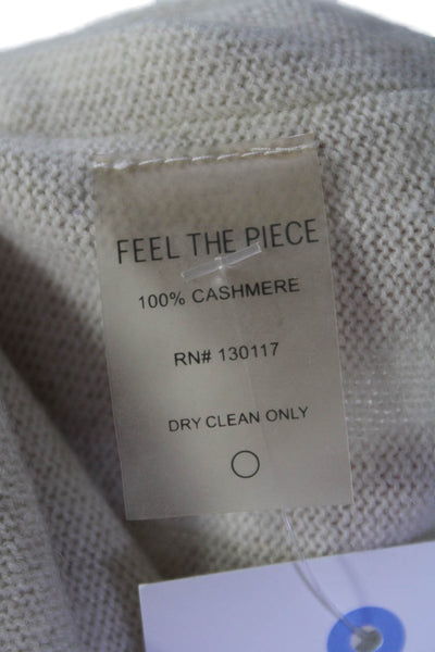 Feel the Piece Terre Jacobs Womens Cashmere Sweater White Size Extra Small