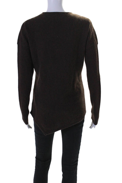 Feel the Piece Terre Jacobs Womens Cashmere V Neck Sweater Brown Size One Size