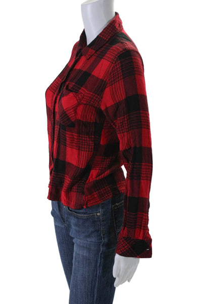 Rails Women's Long Sleeves Button Down Collared Red Plaid Shirt Size XS