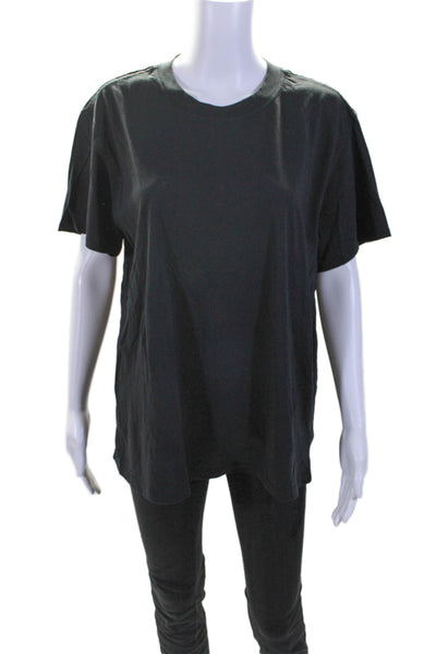 Lululemon Womens Short Sleeve Round Neck Boxy Tee Shirt Black Size 8