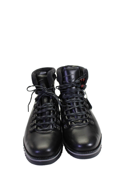 Zero Grand Cole Haan Mens Leather High Top Lace Up Boots Black Size 7.5