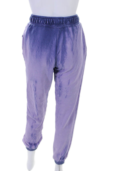 Cotton Citizen Womens Elastic Waist Tapered Leg Sweatpants Purple XS