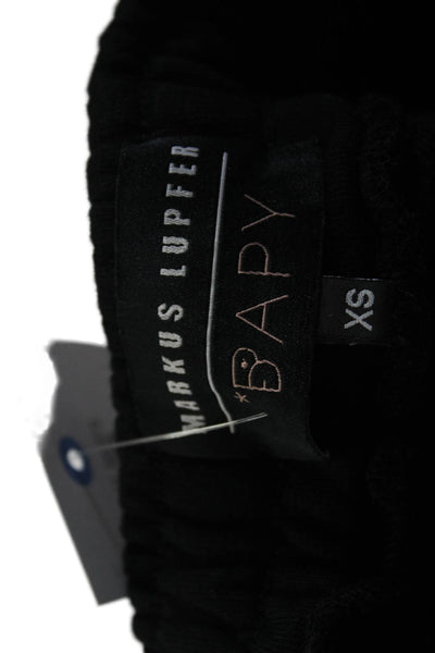 Markus Lupfer x Bapy Womens Mid Rise Drawstring Jogger Pants Black Size XS