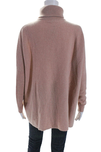 Garnet Hill Womens Long Sleeve Thick Knit Turtleneck Sweater Beige Size XS