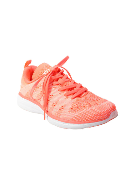 APL Womens Neon Orange Low Top Lace Up Training Sneakers Shoes Size 6.5