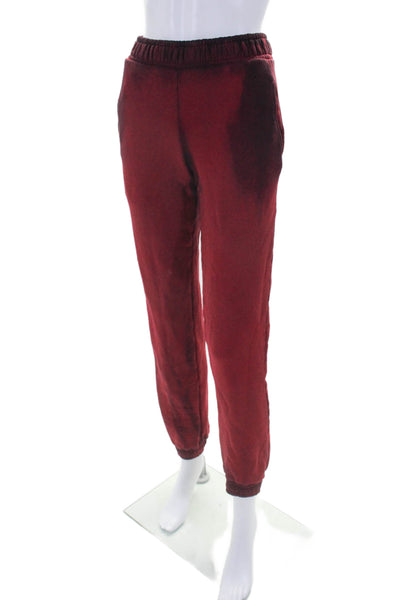 Cotton Citizen Womens Elastic Waistband Mid Rise Tie Dyed Jogger Pants Red XS