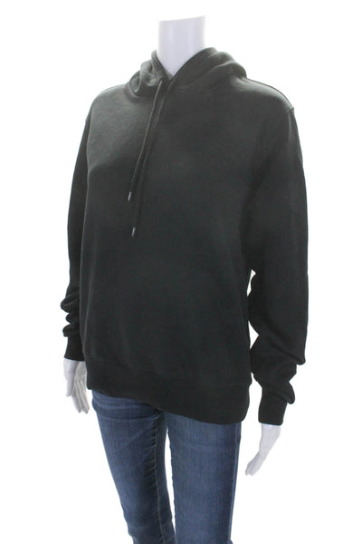 Opening Ceremony Womens Pullover Drawstring Hoodie Sweater Black Cotton Size XS