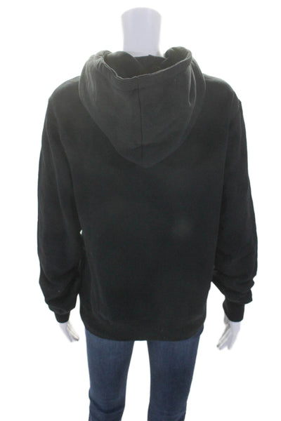 Opening Ceremony Womens Pullover Drawstring Hoodie Sweater Black Cotton Size XS