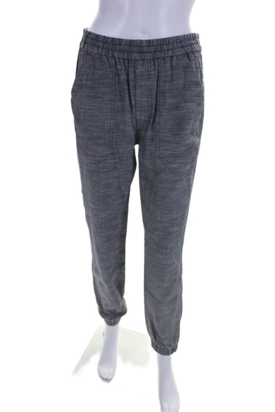 Lilla P Womens Gray High Waisted Pull On Cuff Ankle Jogger Pants Size S