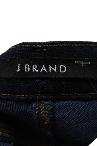 J Brand Womens Cotton Denim Dark Wash Mid Rise Flared Hem Jeans Blue Size 28