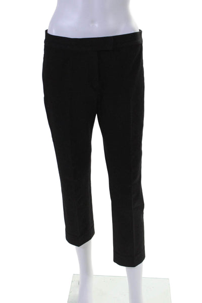 Joseph Womens Pleated Front Straight Leg Queen Cropped Trousers Black Size 38