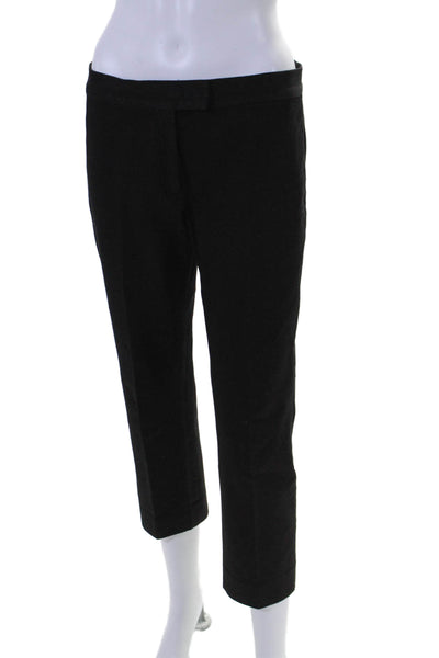 Joseph Womens Pleated Front Straight Leg Queen Cropped Trousers Black Size 38