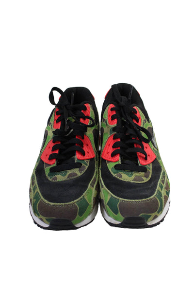 Nike Atmos Air Max Mens Camouflage Print Suede Sneakers Green Red Black Size 8.5