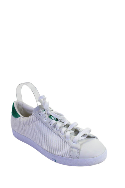 Adidas Mens Rod laver Mesh Low Top Casual Sneakers White Green Size 8.5