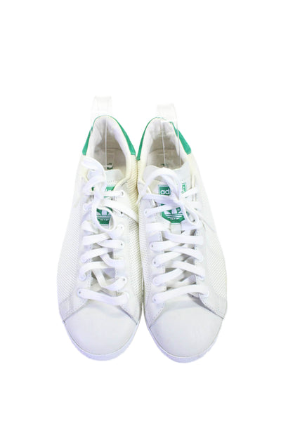 Adidas Mens Rod laver Mesh Low Top Casual Sneakers White Green Size 8.5